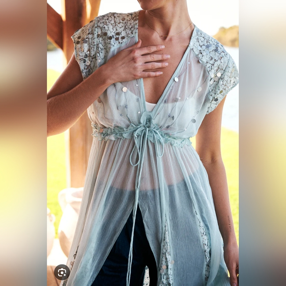 NWT Free People Whimsical Make A Splash Women's Midi Dress Size XS